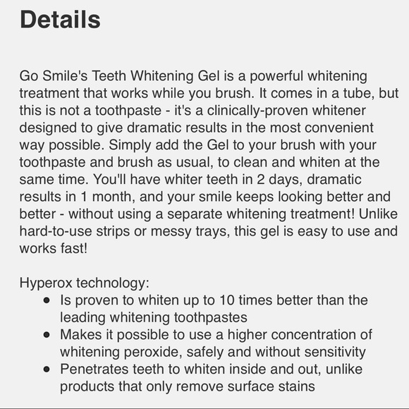 Go Smile Teeth Whitening Gel NIB 3.4 oz - Picture 6 of 9